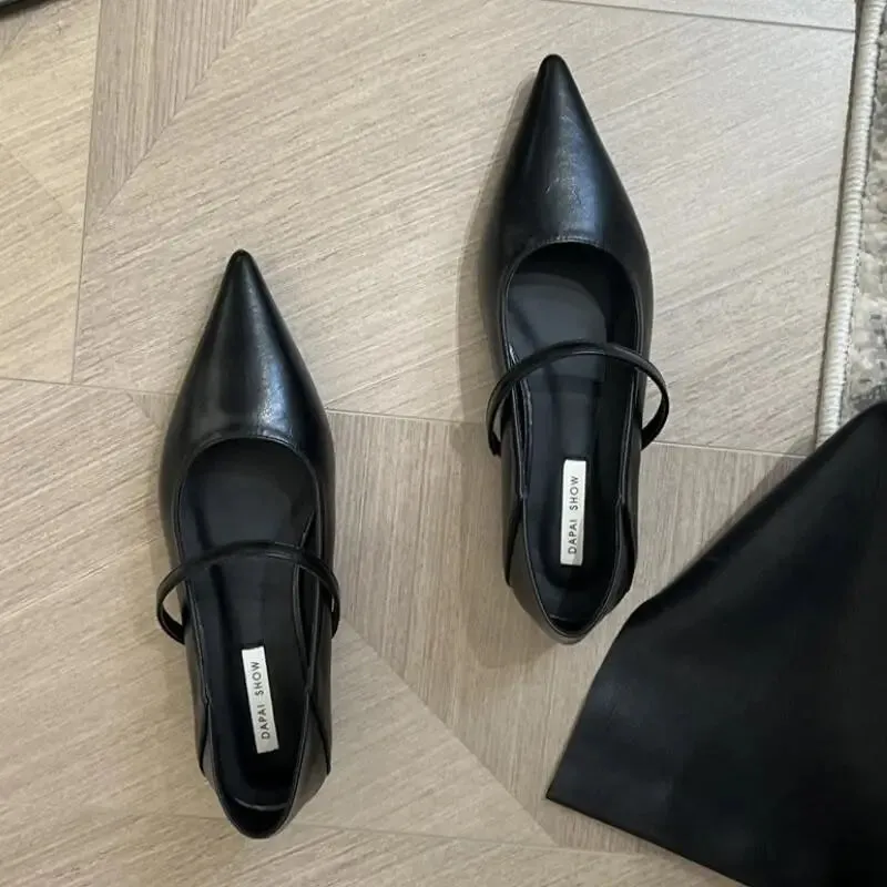 Advbridge  -  Spring New Women Flat Shoes Fashion Pointed Toe Shallow Ladies Moccasins Casual Soft Mary Jane Shoes Flat Heel Female Ballerinas