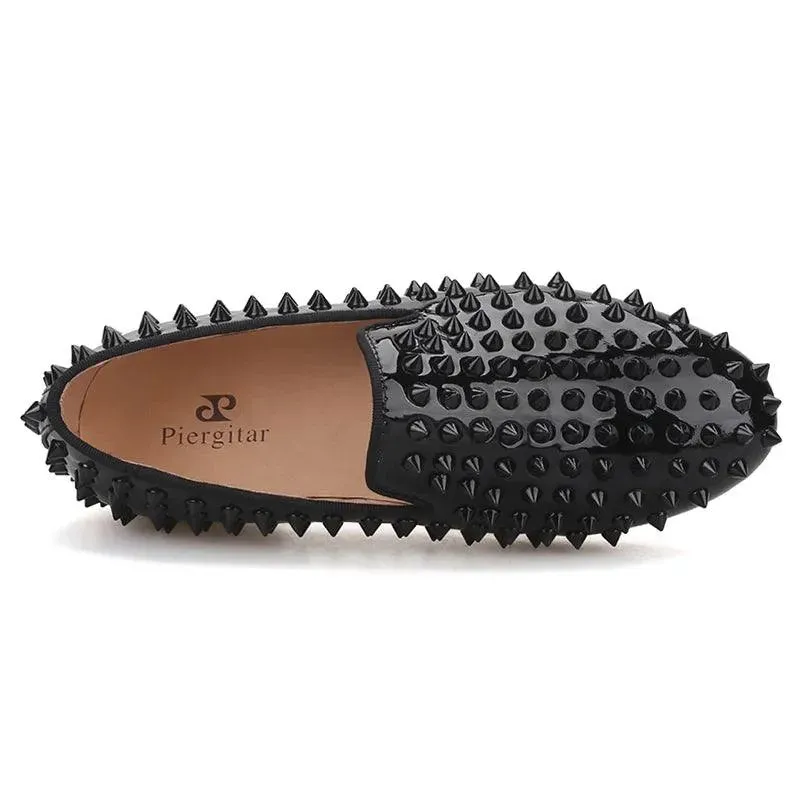 Kids Loafers Matching Sophistication: Handmade Spiked Loafers for Kids