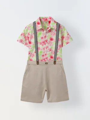 Printed Tshirt and Shorts Set For Boys